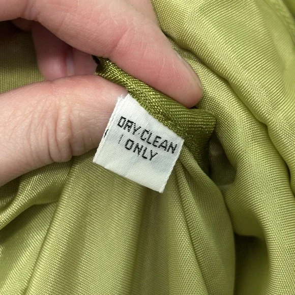 Vintage Green Ruffled Flowy Long Maxi Dress Flutter Fleece Sheer Chiffon Prom - Picture 11 of 15